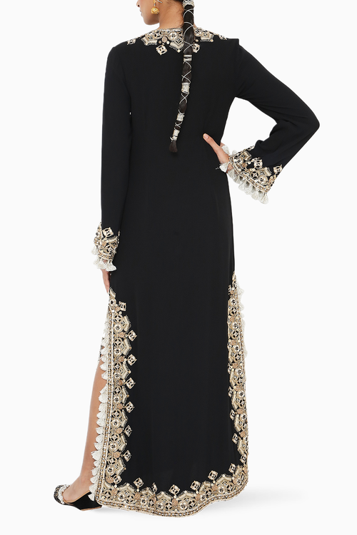 Nadima Black Embroidered Kaftan