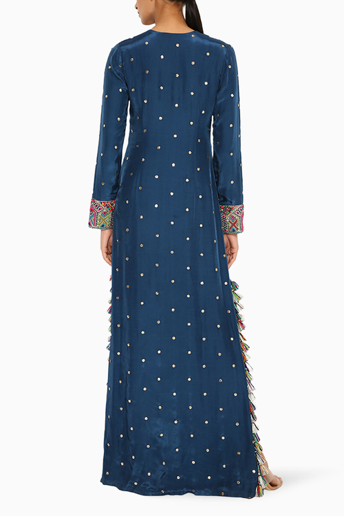 Adira Midnight Blue Embroidered Kaftan