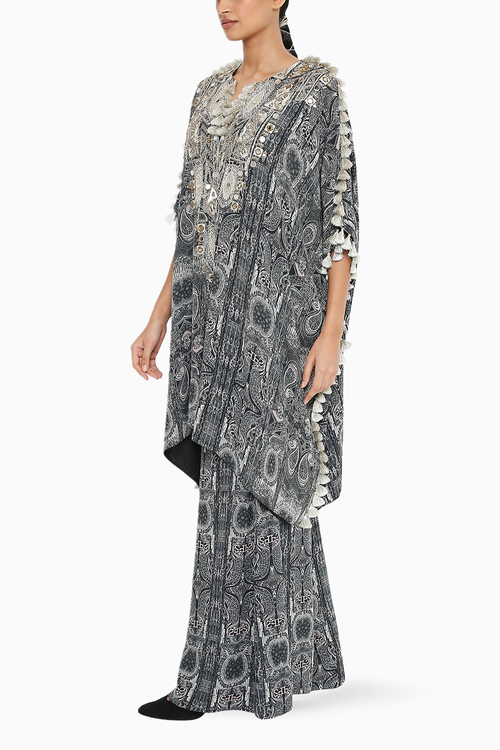 Tisha Embroidered Kaftan With Palazzo