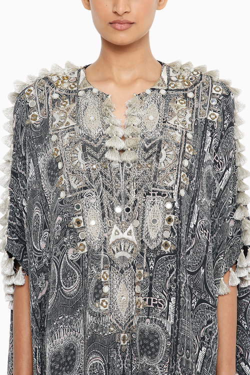 Tisha Embroidered Kaftan With Palazzo
