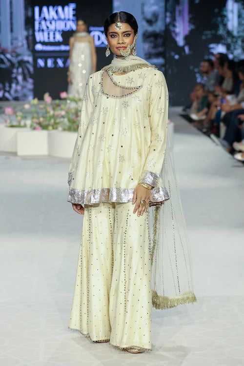 Afreen Stone Mukaish Silkmul Embroidered Kurta Set