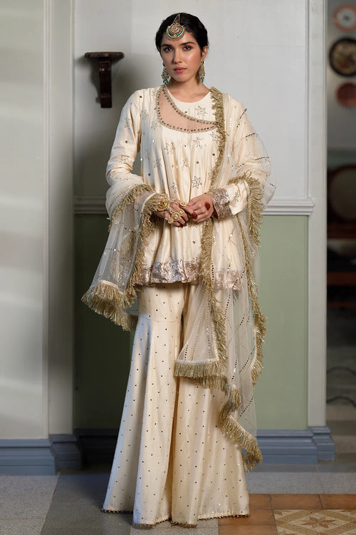 Afreen Stone Mukaish Silkmul Embroidered Kurta Set