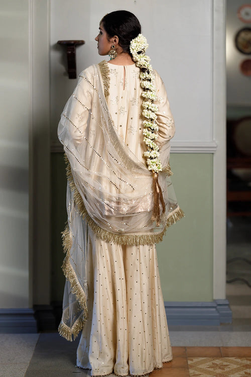 Afreen Stone Mukaish Silkmul Embroidered Kurta Set
