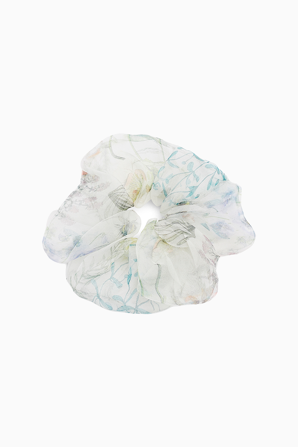 Set of 5 Assorted Organza and Silkmul Scrunchies