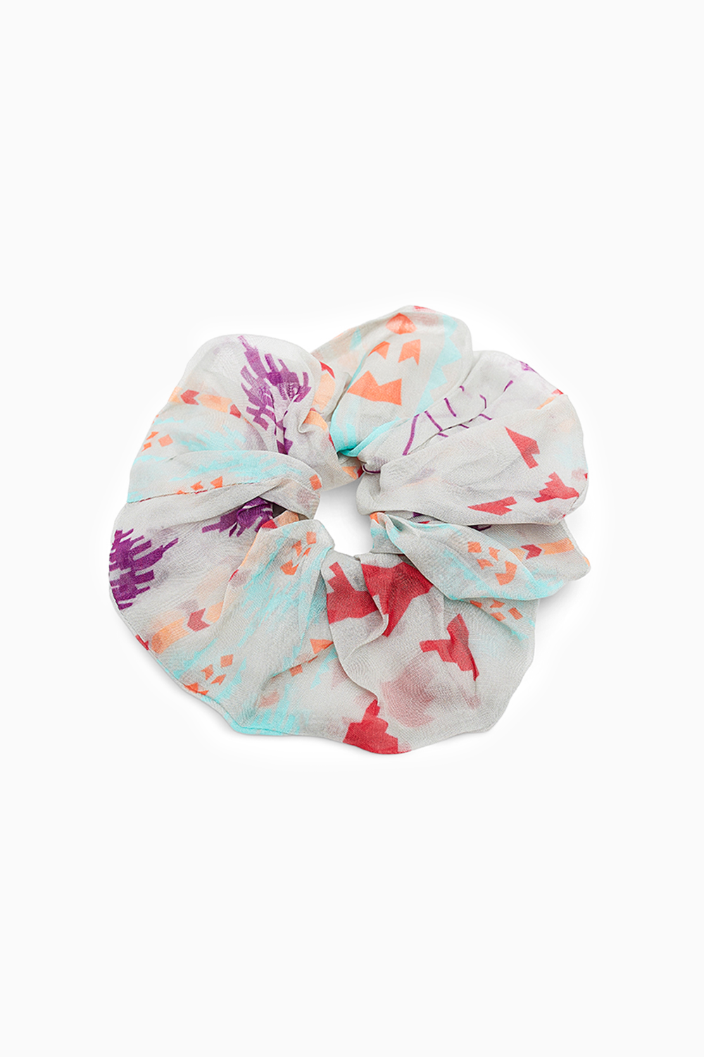 Set of 5 Assorted Organza and Silkmul Scrunchies