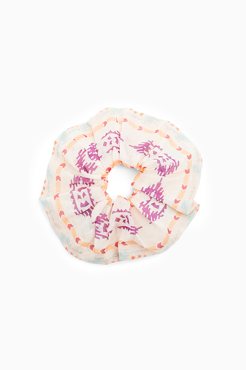 Set of 5 Assorted Organza and Silkmul Scrunchies