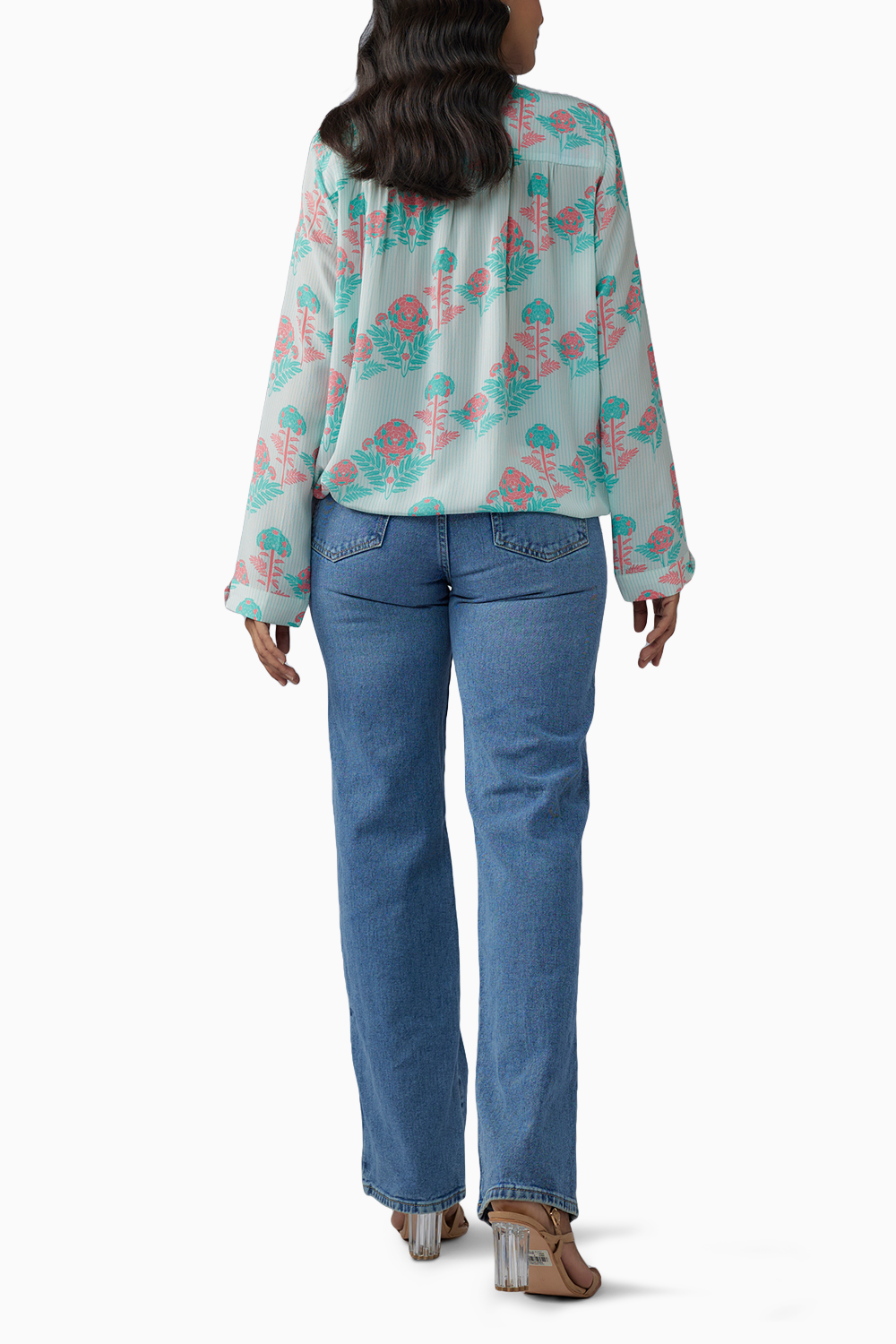 Pink Printed Crepe Top