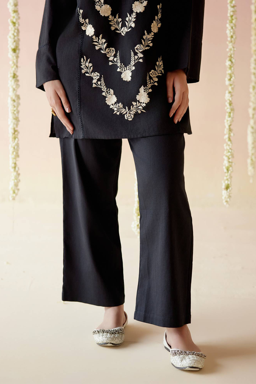 Black Orchid Embroidered Khaadi Coord Set