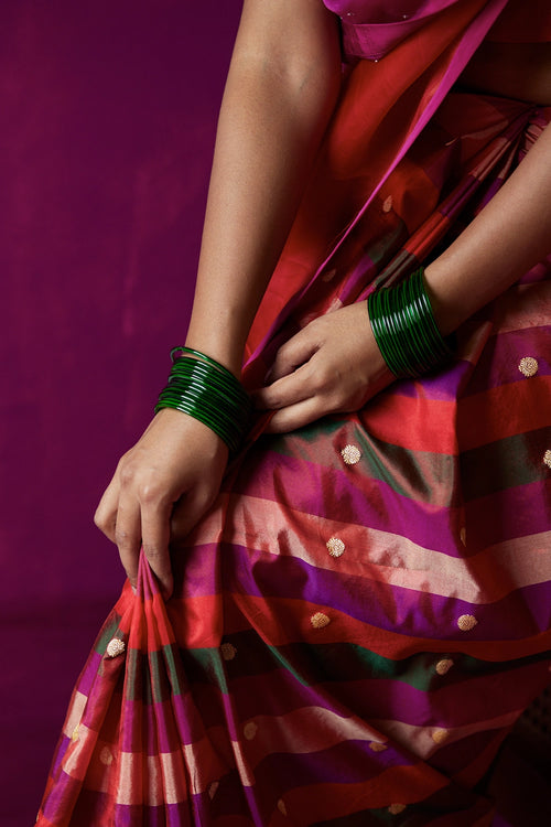 Pachranga Chowmahalla Saree With Blouse