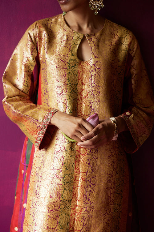 Pachranga Mahboob Brocade Kurta
