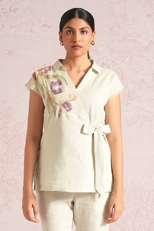 Painted Petals Bonny Wrap Top