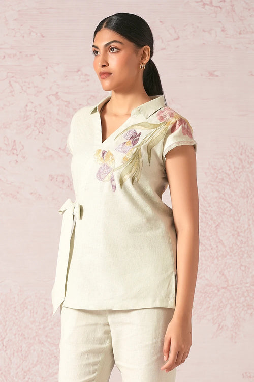 Painted Petals Bonny Wrap Top