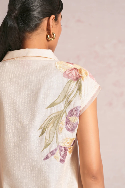 Painted Petals Parchment Wrap Co-ord