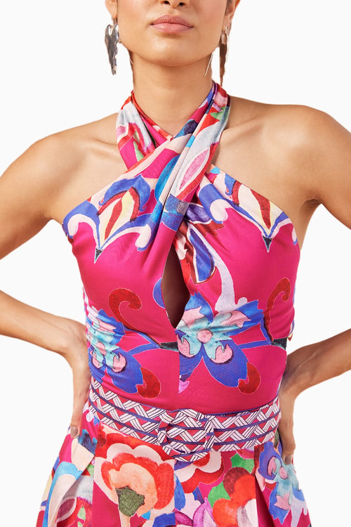 Paloma White Pink Lotus Jumpsuit