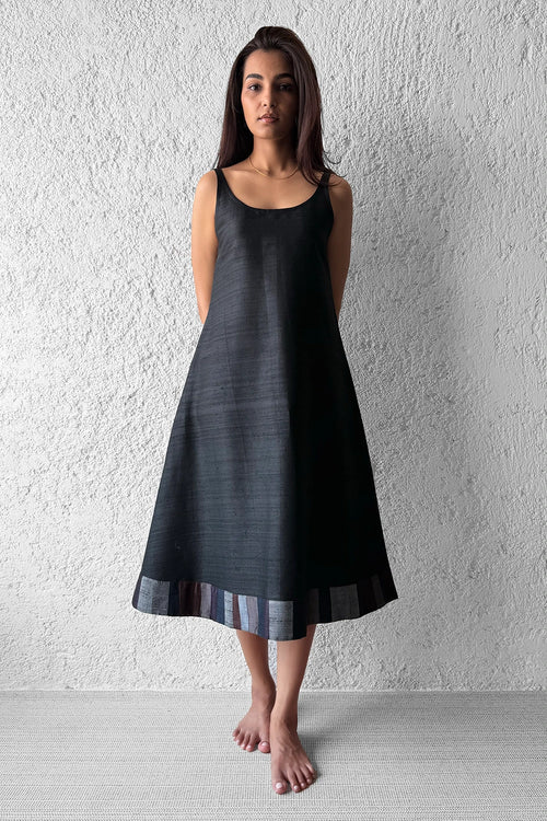 Patched Border Dress