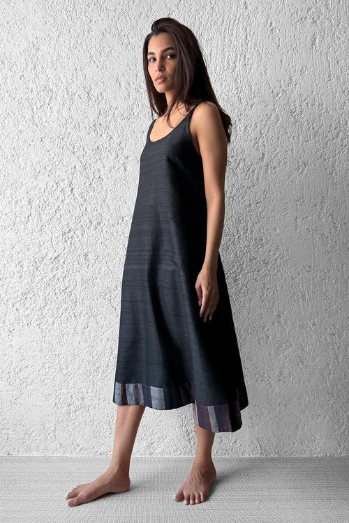 Patched Border Dress