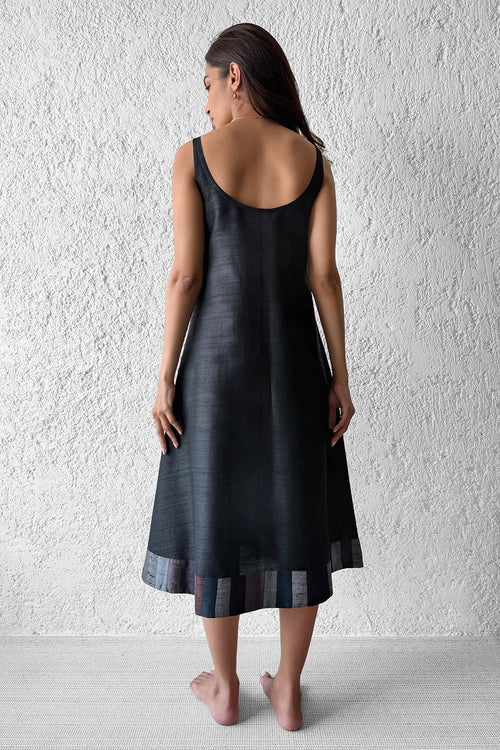 Patched Border Dress