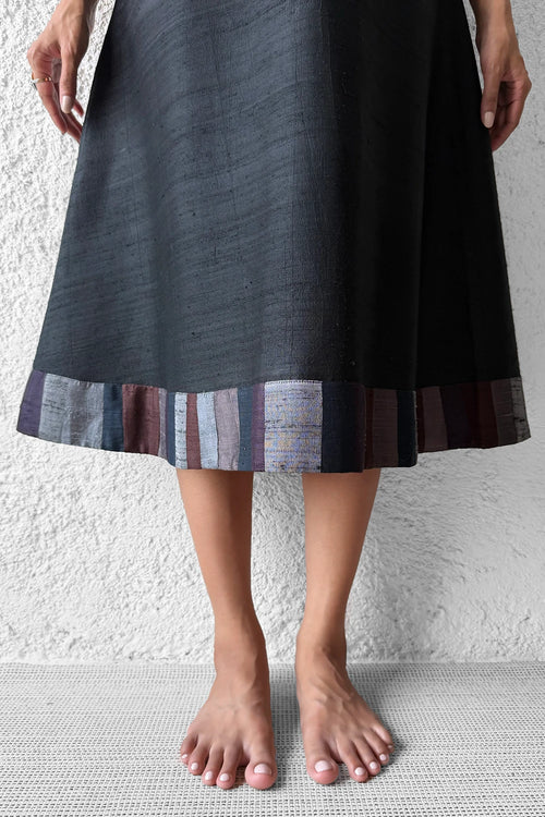 Patched Border Dress