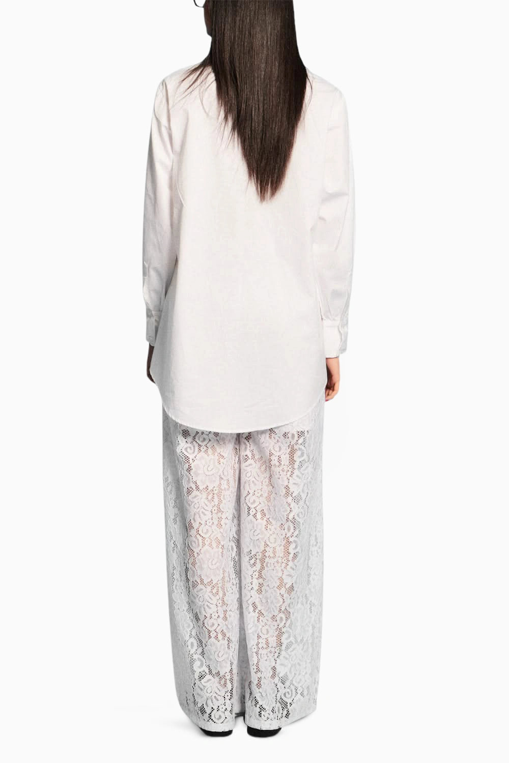 Patchwork Shirt With Lacy Pants
