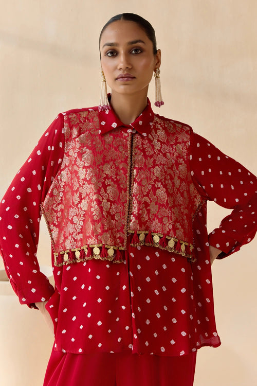 Pavitra Red Co-ord Set