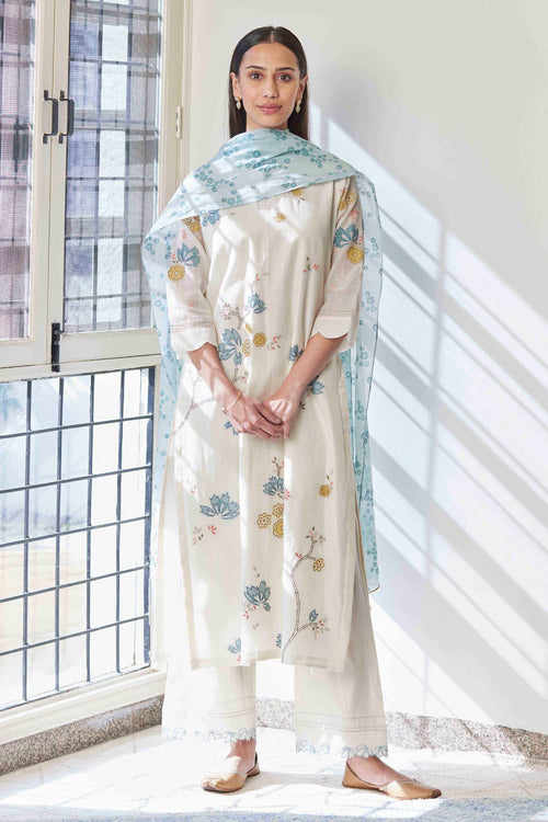 Pearl Applique Kurta Set