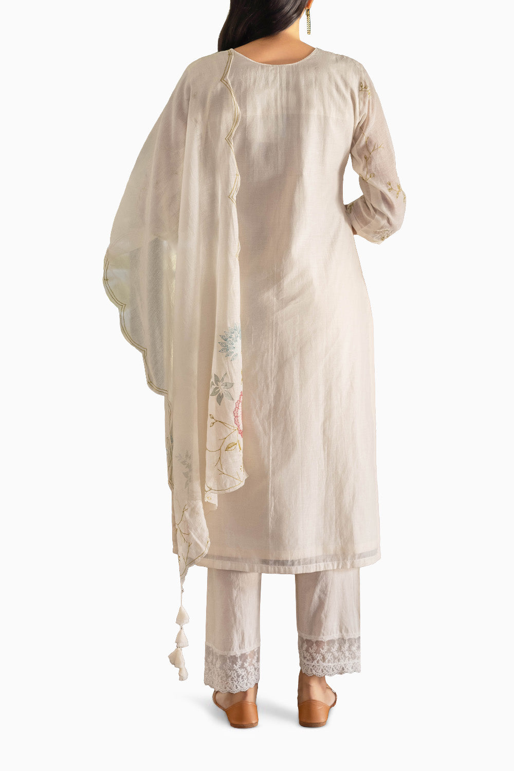 Pearl Embroidered Floral Kurta Set