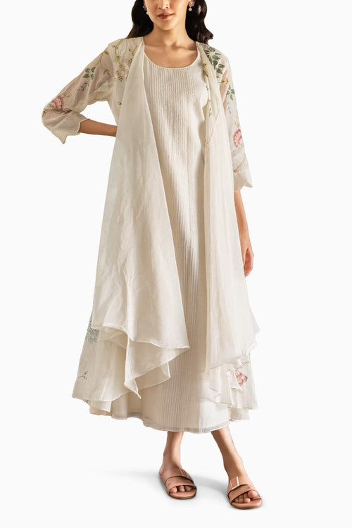 Pearl Embroidered Jacket Dress
