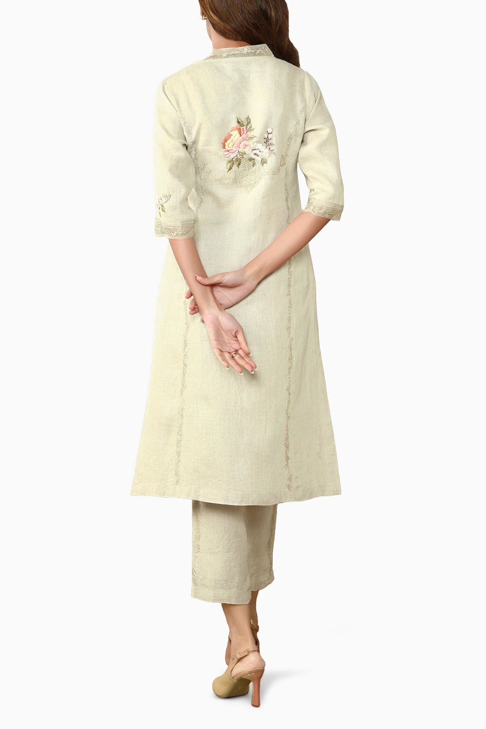 Natural Peony Parade Kurta Set