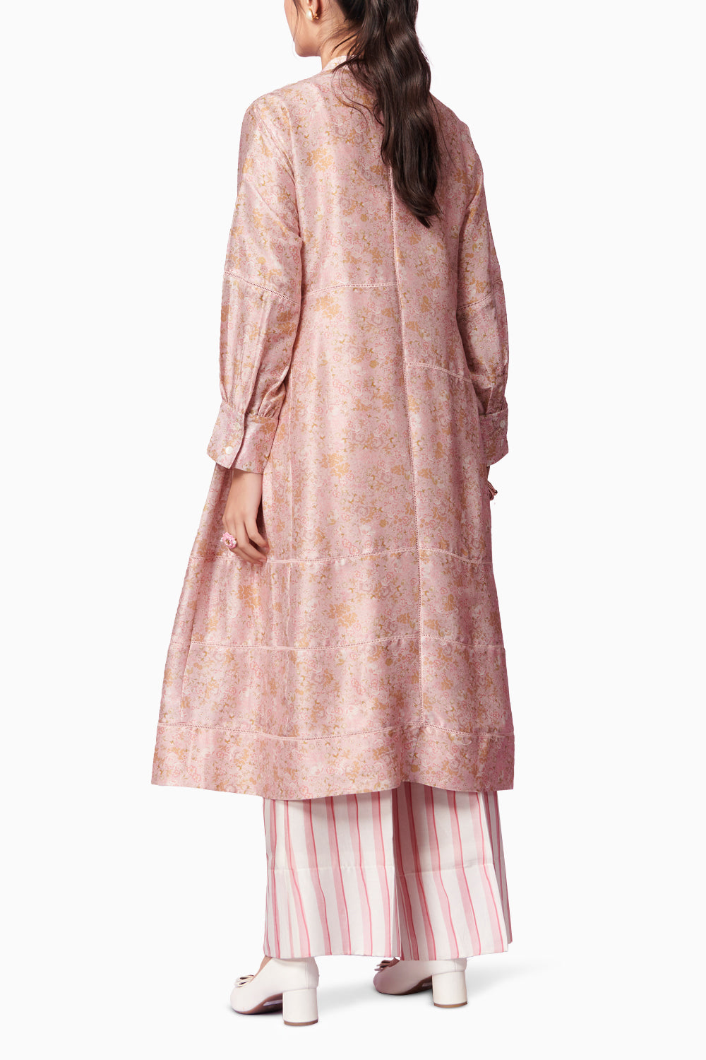 Petite Blooms Kurta and Trousers Coord Set with Stole