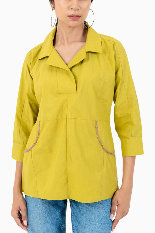 Lime Green Petunia Shirt