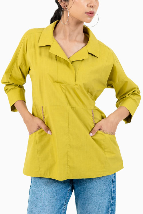 Lime Green Petunia Shirt
