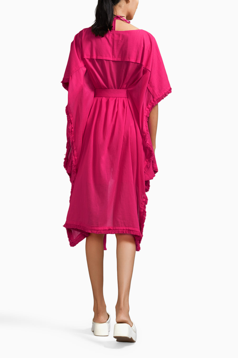 Pink Fringed Kaftan Co-Ords Set