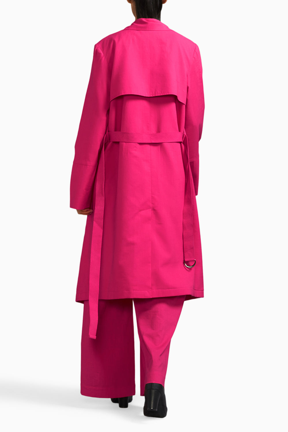 Pink Trench Jacket Set