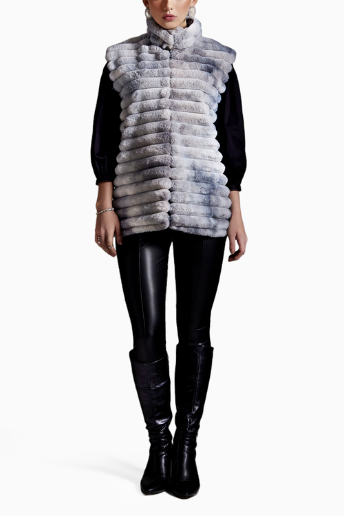 Lined Shaded Fur Jacket