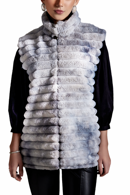 Lined Shaded Fur Jacket