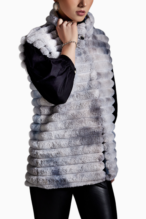 Lined Shaded Fur Jacket