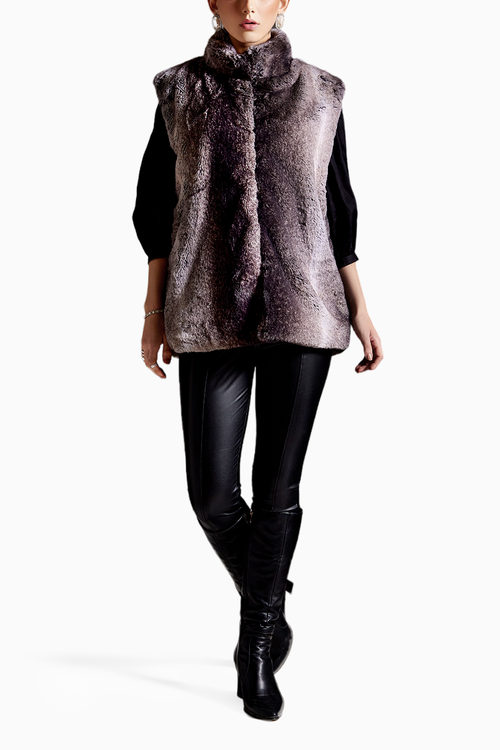 Shaded Fur Long Jacket