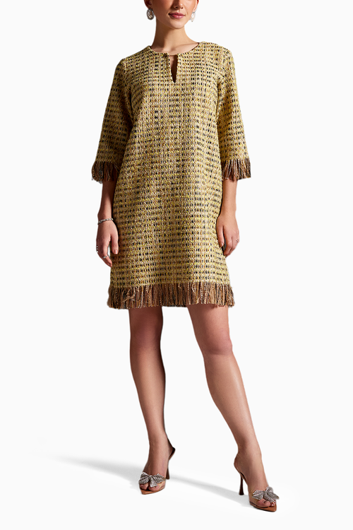 Lemon Zest Tweed Dress