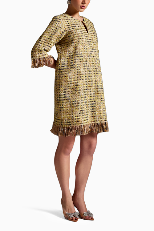 Lemon Zest Tweed Dress