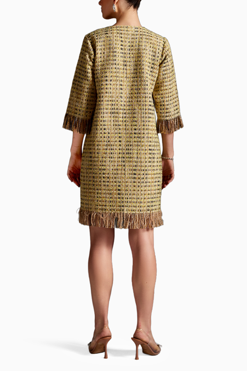 Lemon Zest Tweed Dress