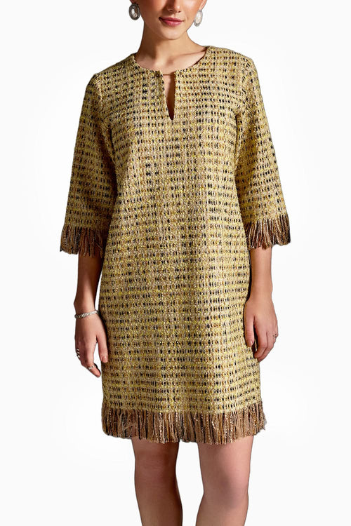 Lemon Zest Tweed Dress
