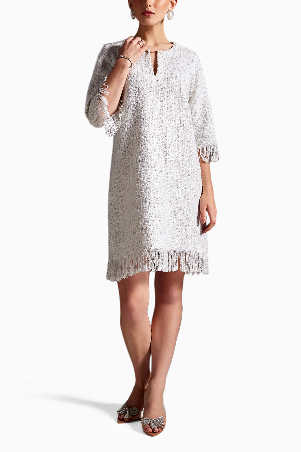 Snowfall Symphony Tweed Dress