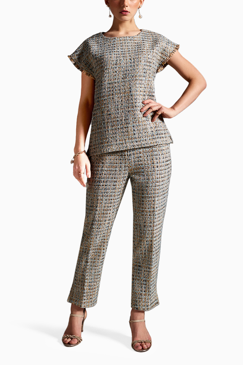 Silver Tweed Coord Set
