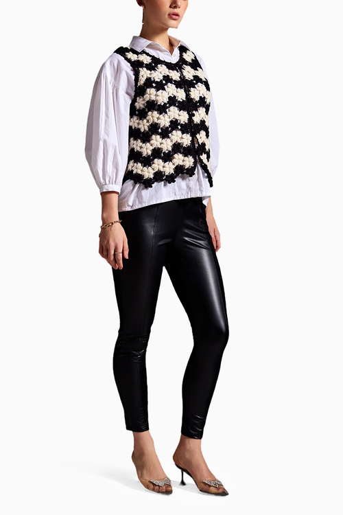 Contrast Couture Knitted Top