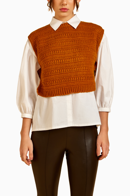 Toasty Mocha Knitted Top