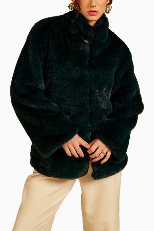 Emerald Fur Jacket
