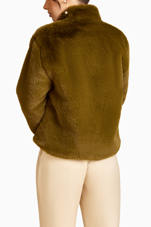 Lime Fur Jacket