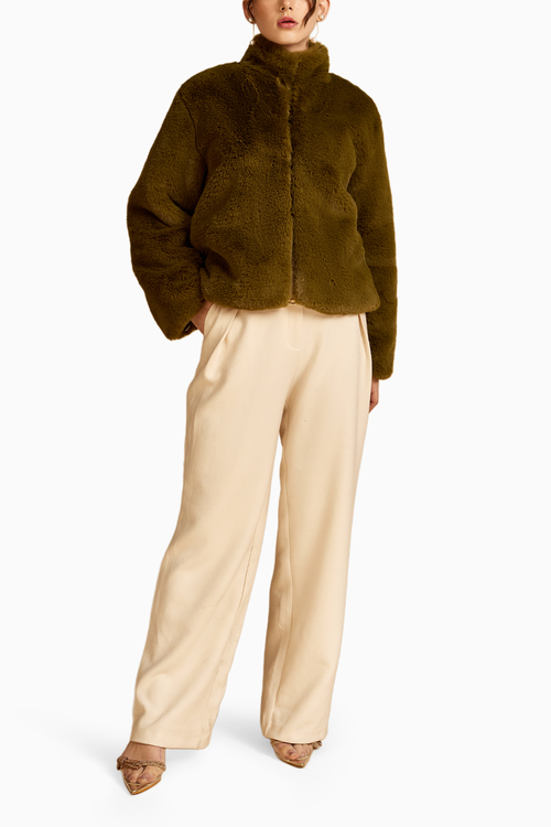 Lime Fur Jacket