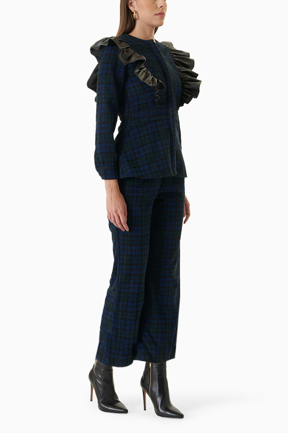 Plaid Metallic Co-ord Set