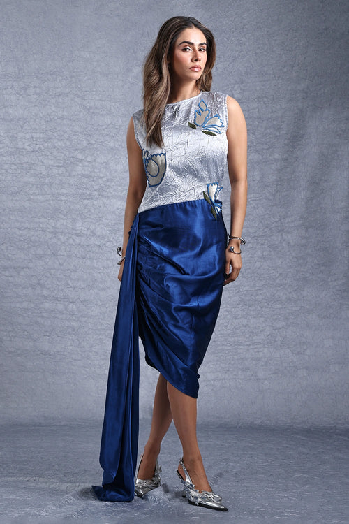 Poppy Dress With Rouched Bottom